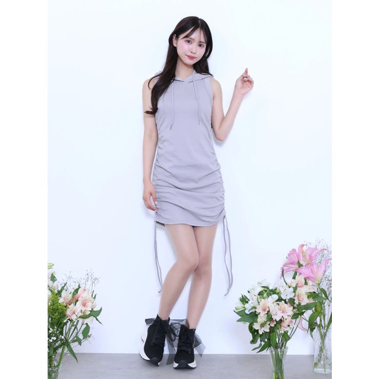 フードシャーリングタイトミニワンピース | EATME | 詳細画像12 