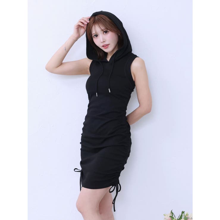 フードシャーリングタイトミニワンピース | EATME | 詳細画像15 