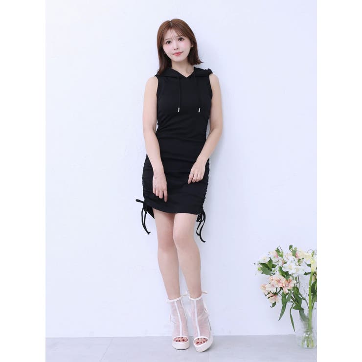 フードシャーリングタイトミニワンピース | EATME | 詳細画像18 