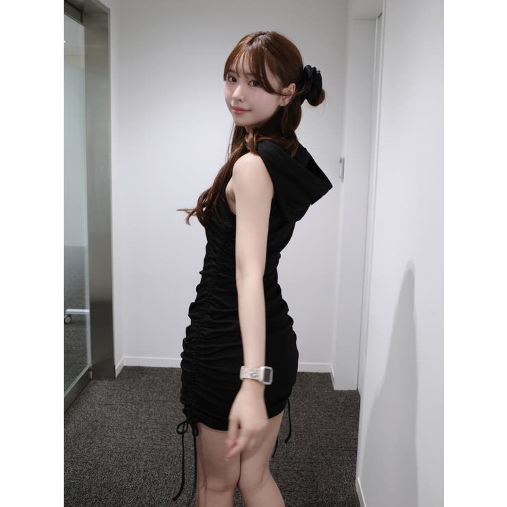 フードシャーリングタイトミニワンピース | EATME | 詳細画像6 