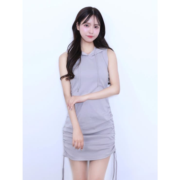 フードシャーリングタイトミニワンピース | EATME | 詳細画像8 