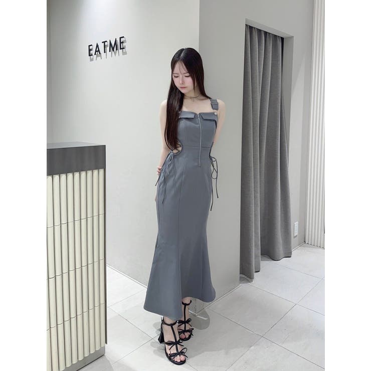 サイドレースアップマーメイドキャミワンピース | EATME | 詳細画像4 