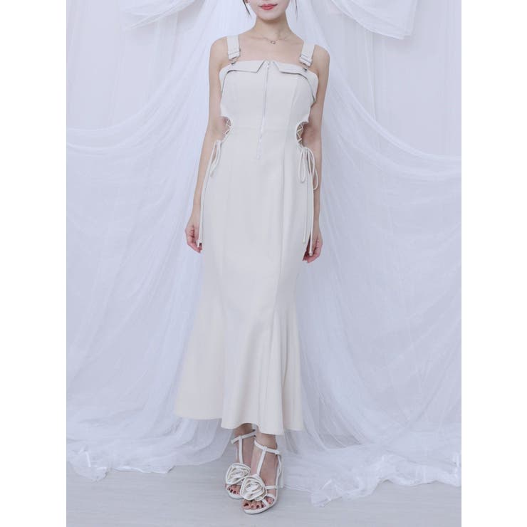 アイボリー | サイドレースアップマーメイドキャミワンピース | EATME