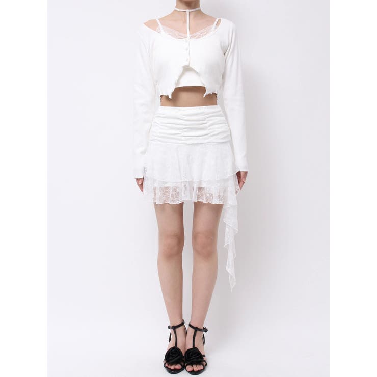 レースアシンメトリースカート | EATME | 詳細画像27 