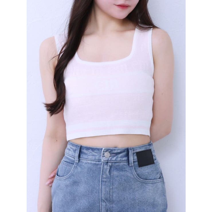 ピンク | EMロゴジャガードニットTOP | EATME