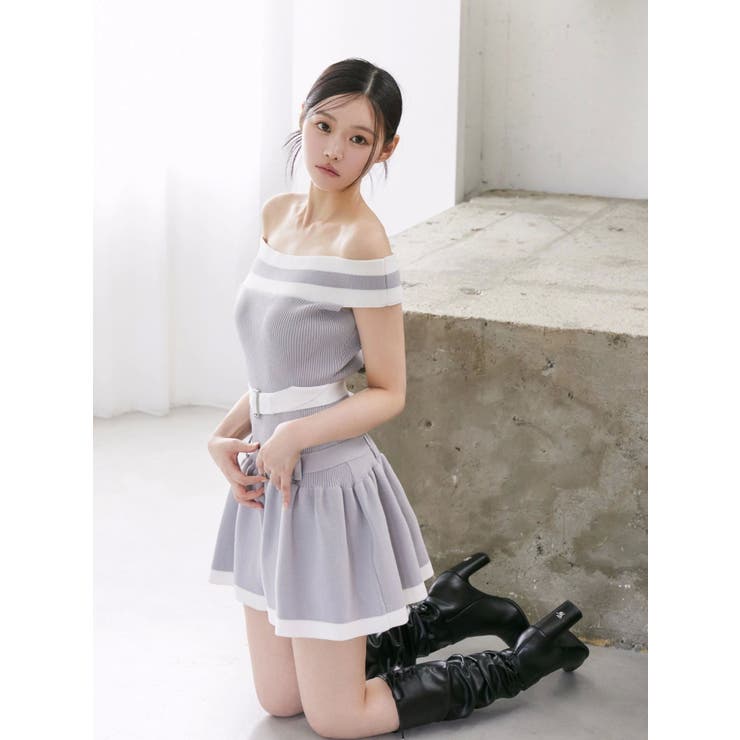 ダブルベルトオフショルニットワンピース | EATME | 詳細画像15 