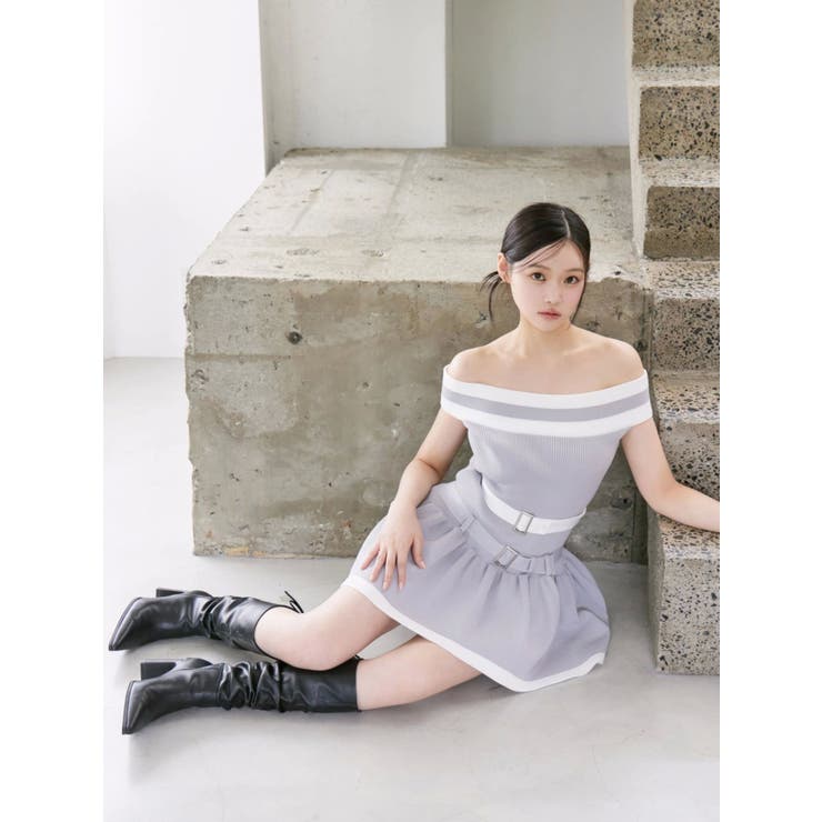 ダブルベルトオフショルニットワンピース | EATME | 詳細画像17 