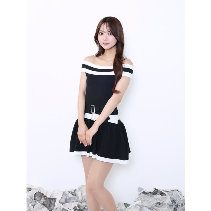 ダブルベルトオフショルニットワンピース | EATME | 詳細画像2 