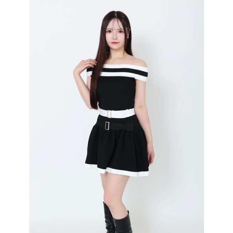 ダブルベルトオフショルニットワンピース | EATME | 詳細画像21 