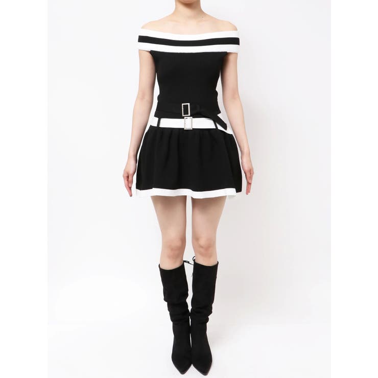 ダブルベルトオフショルニットワンピース | EATME | 詳細画像48 