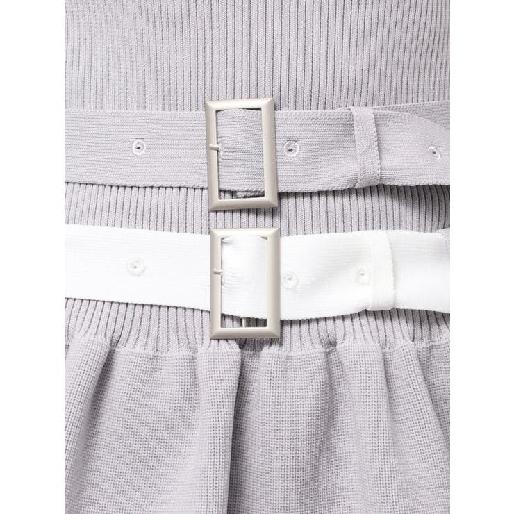 ダブルベルトオフショルニットワンピース | EATME | 詳細画像49 