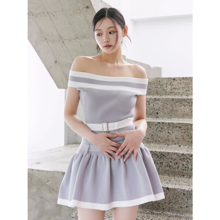 ダブルベルトオフショルニットワンピース | EATME | 詳細画像9 