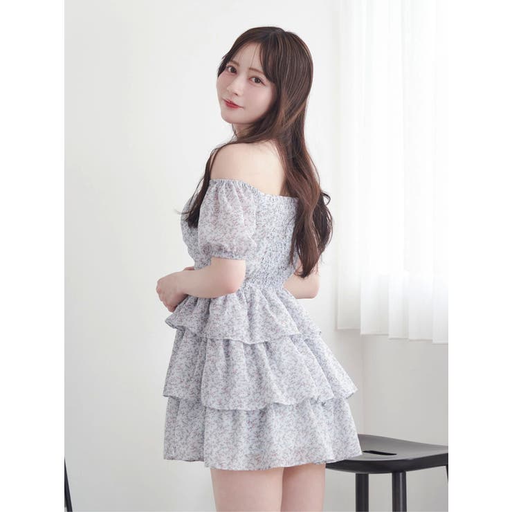 ミニフラワープリントオフショルワンピース | EATME | 詳細画像30 