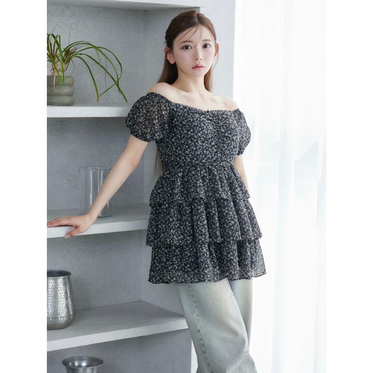 ミニフラワープリントオフショルワンピース | EATME | 詳細画像34 