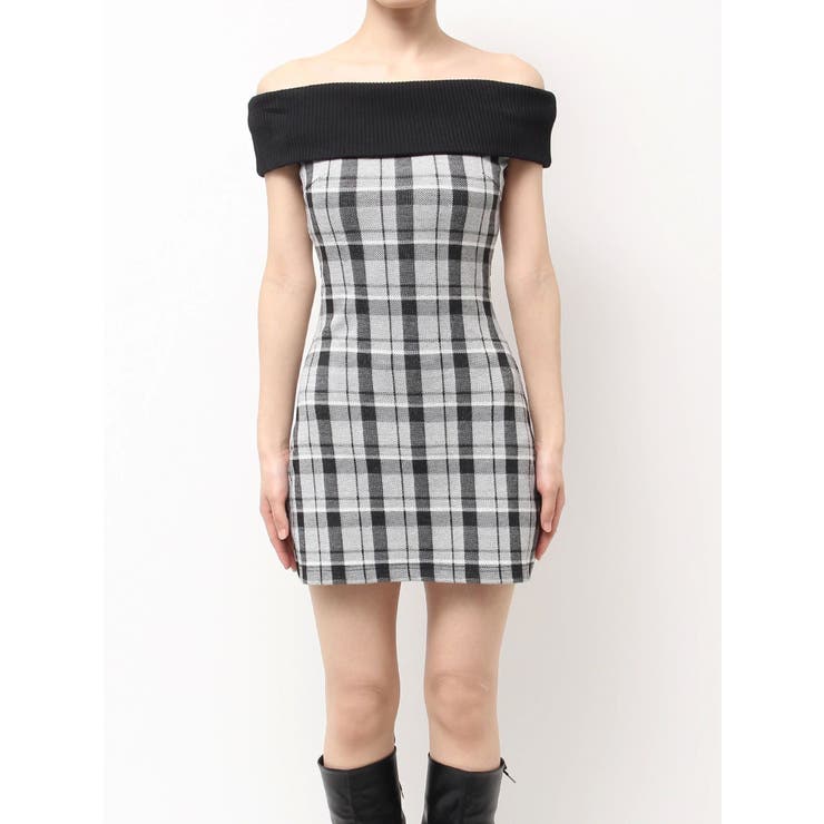 Backカットアウトチェックワンピース | EATME | 詳細画像23 