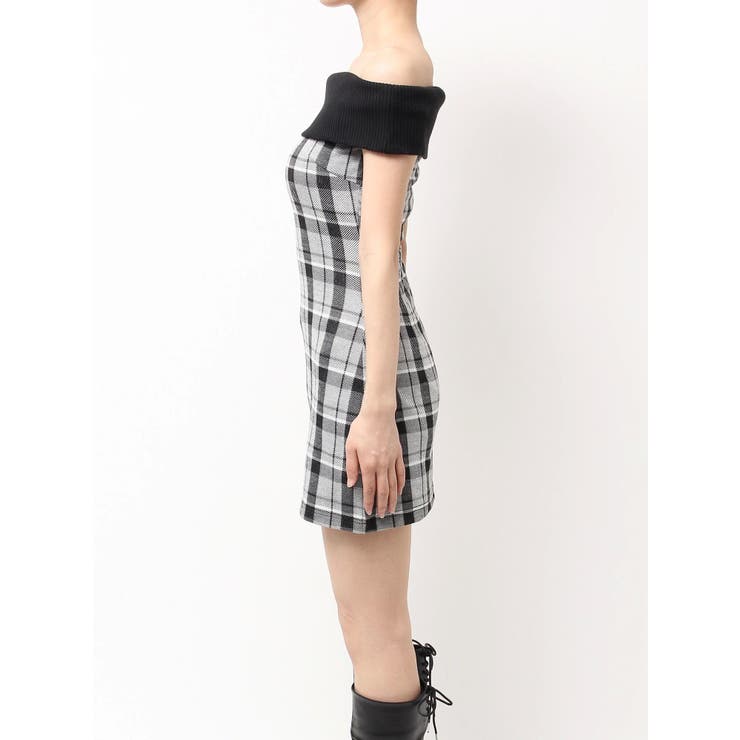Backカットアウトチェックワンピース | EATME | 詳細画像24 