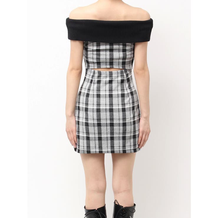 Backカットアウトチェックワンピース | EATME | 詳細画像25 