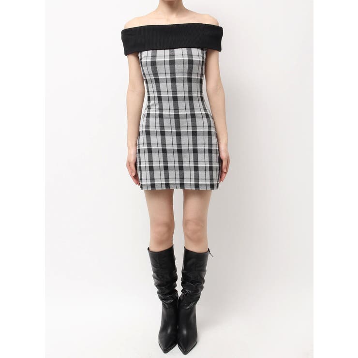 Backカットアウトチェックワンピース | EATME | 詳細画像42 