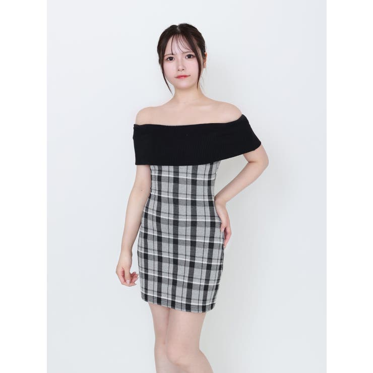 Backカットアウトチェックワンピース | EATME | 詳細画像6 
