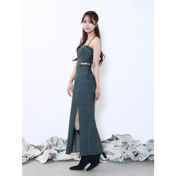 サイドレースアップデニムワンピース | EATME | 詳細画像11 