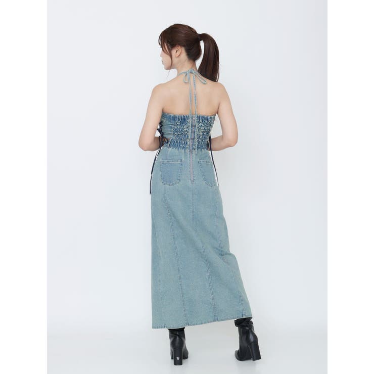 サイドレースアップデニムワンピース | EATME | 詳細画像4 