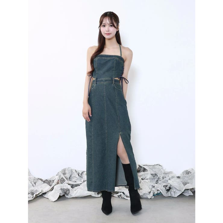 サイドレースアップデニムワンピース | EATME | 詳細画像7 