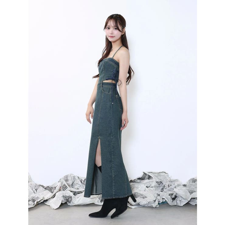 サイドレースアップデニムワンピース | EATME | 詳細画像8 