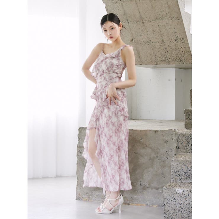 ラッフルアシンメトリータイダイプリントワンピース | EATME | 詳細画像6 