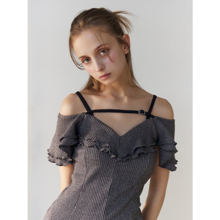 EATME ベルテッドラッフルフリルワンピース ベルテッドラッフルフリルワンピース[品番：MKSW0064856]｜EATME