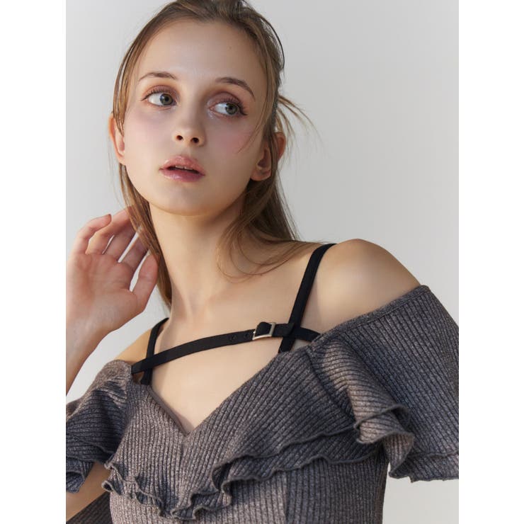 ベルテッドラッフルフリルワンピース[品番：MKSW0064856]｜EATME