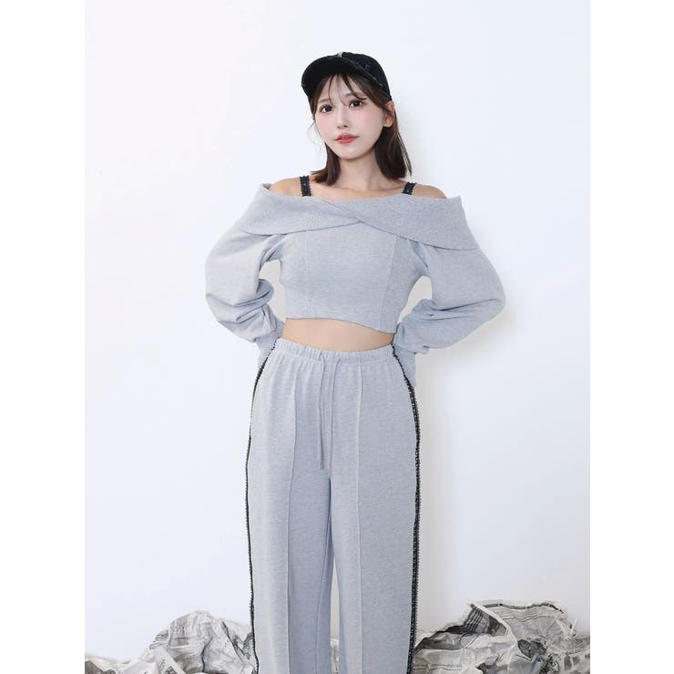 【SETUP着用可】サイドレーススウェットパンツ | EATME | 詳細画像12 