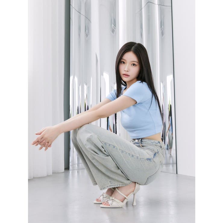 カーブシルエットデニムパンツ | EATME | 詳細画像3 