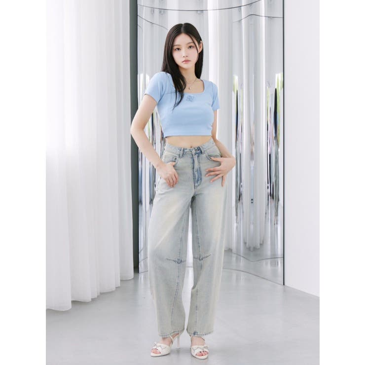 カーブシルエットデニムパンツ | EATME | 詳細画像4 