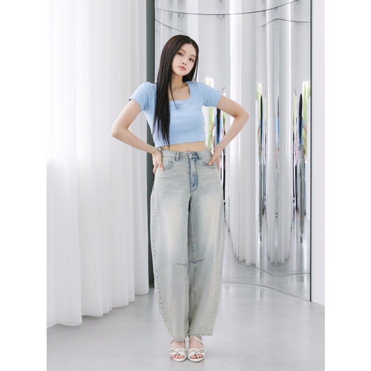 カーブシルエットデニムパンツ | EATME | 詳細画像5 