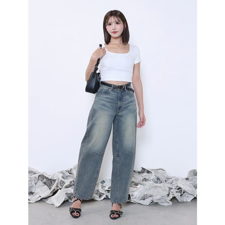 カーブシルエットデニムパンツ | EATME | 詳細画像6 