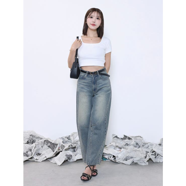 カーブシルエットデニムパンツ | EATME | 詳細画像7 