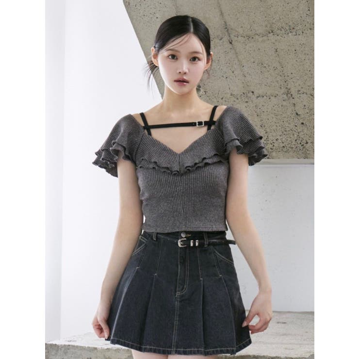 FRONTプリーツデニムスカート | EATME | 詳細画像6 