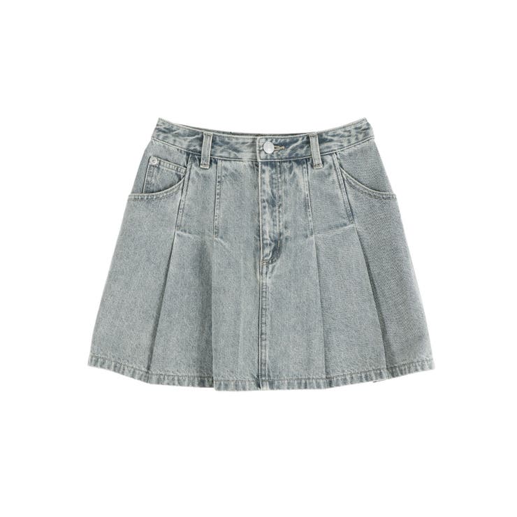 ブルー | FRONTプリーツデニムスカート | EATME