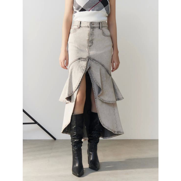 フレアマーメイドデニムスカート | EATME | 詳細画像25 