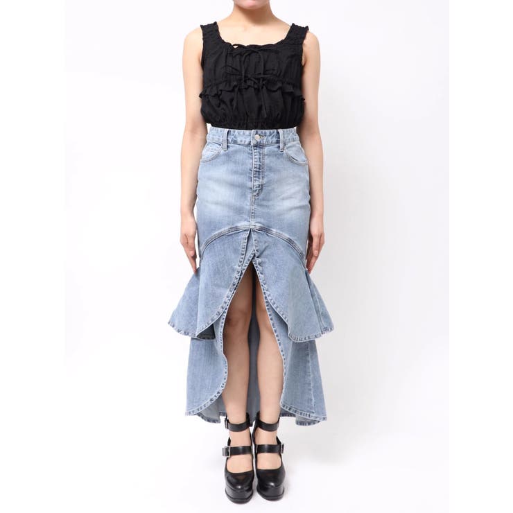 フレアマーメイドデニムスカート | EATME | 詳細画像35 