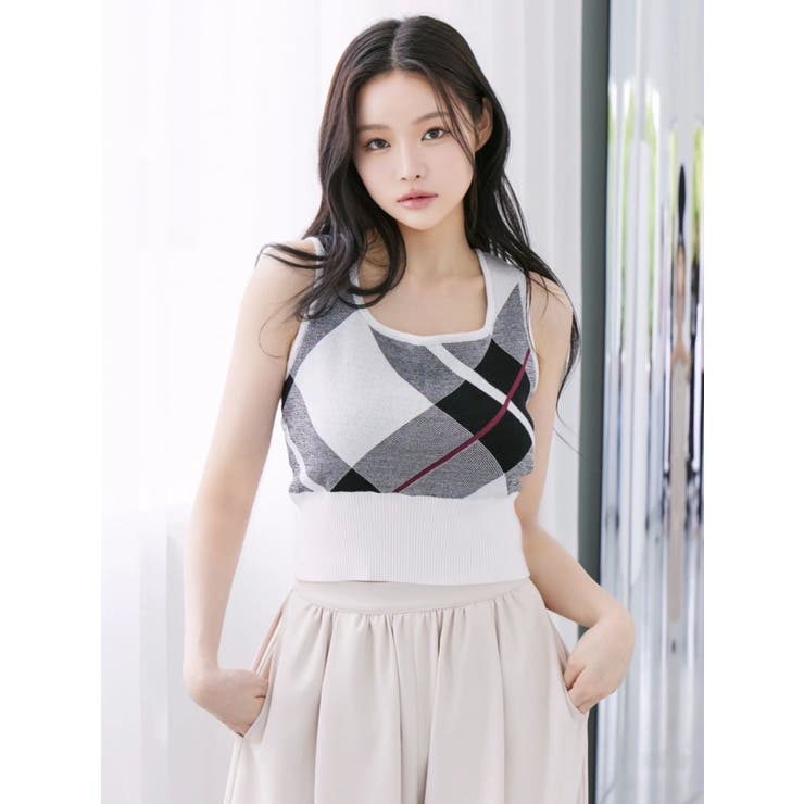 チェックニットTOP | EATME | 詳細画像19 