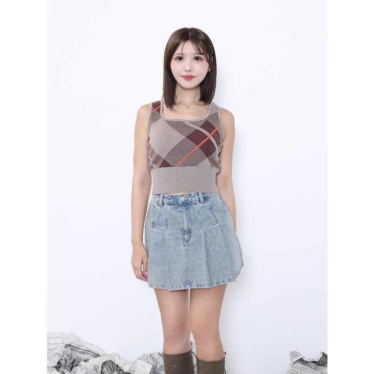 チェックニットTOP | EATME | 詳細画像7 