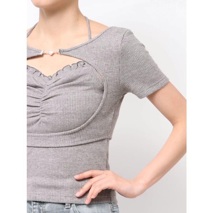 ホルターネックレイヤードリブTOP | EATME | 詳細画像24 