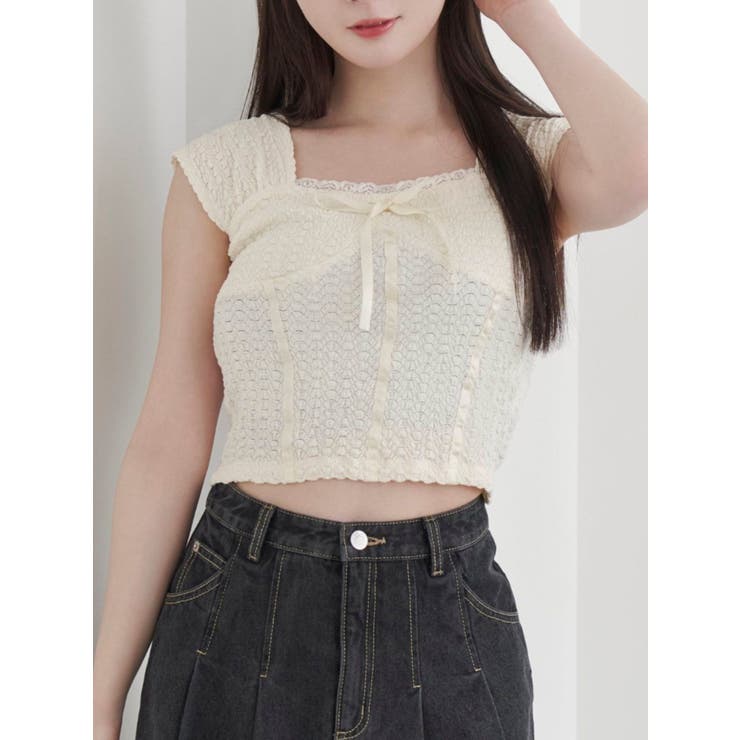 アイボリー | バレエリボンノースリーブ | EATME