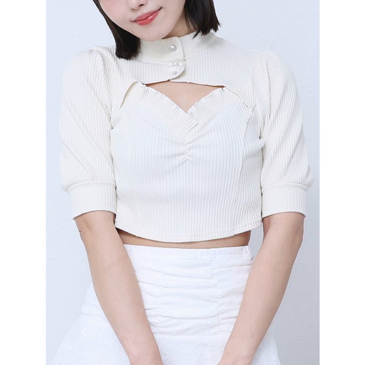 ビジューボタンデコルテリブTOP | EATME | 詳細画像1 