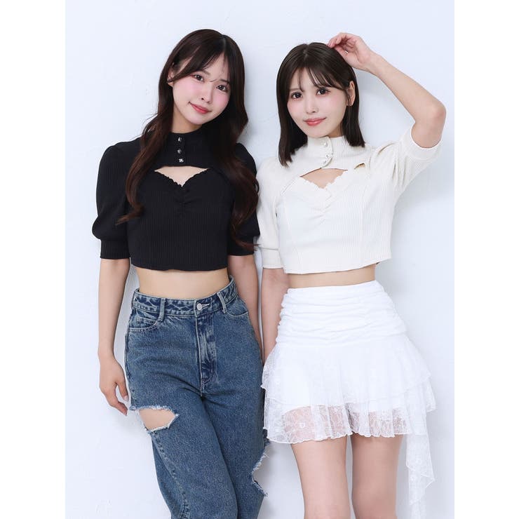 ビジューボタンデコルテリブTOP | EATME | 詳細画像16 