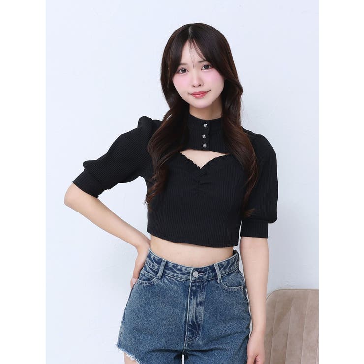 ビジューボタンデコルテリブTOP | EATME | 詳細画像17 