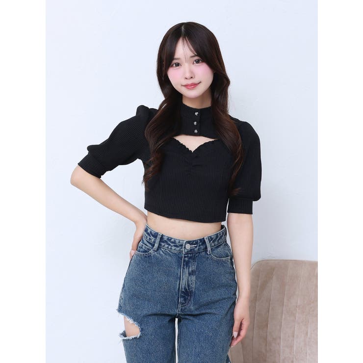 ビジューボタンデコルテリブTOP | EATME | 詳細画像2 