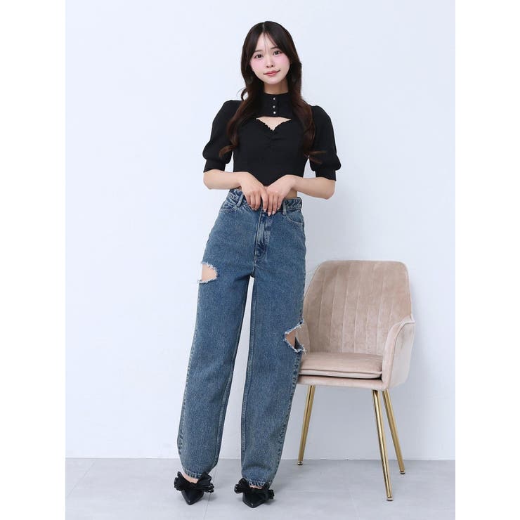 ビジューボタンデコルテリブTOP | EATME | 詳細画像21 