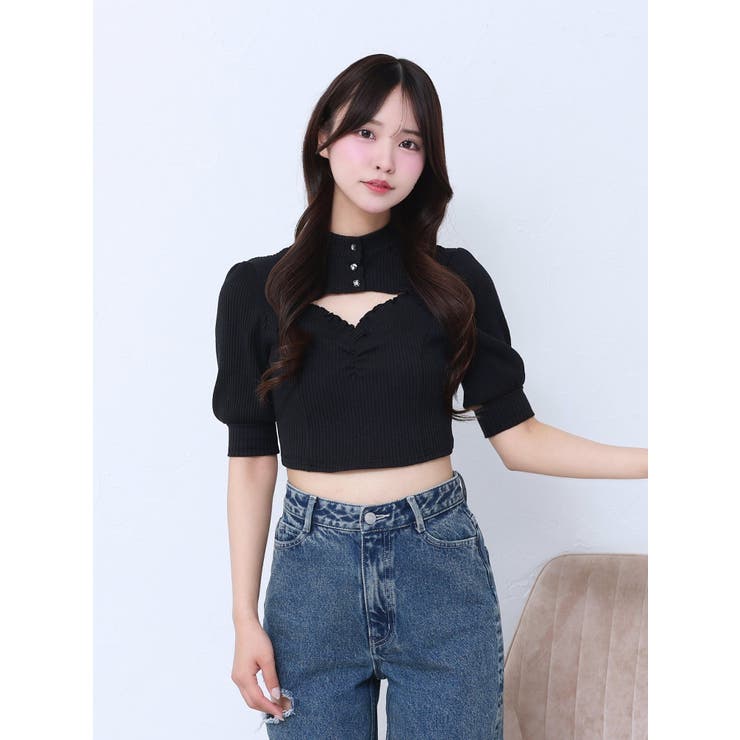 ビジューボタンデコルテリブTOP | EATME | 詳細画像3 